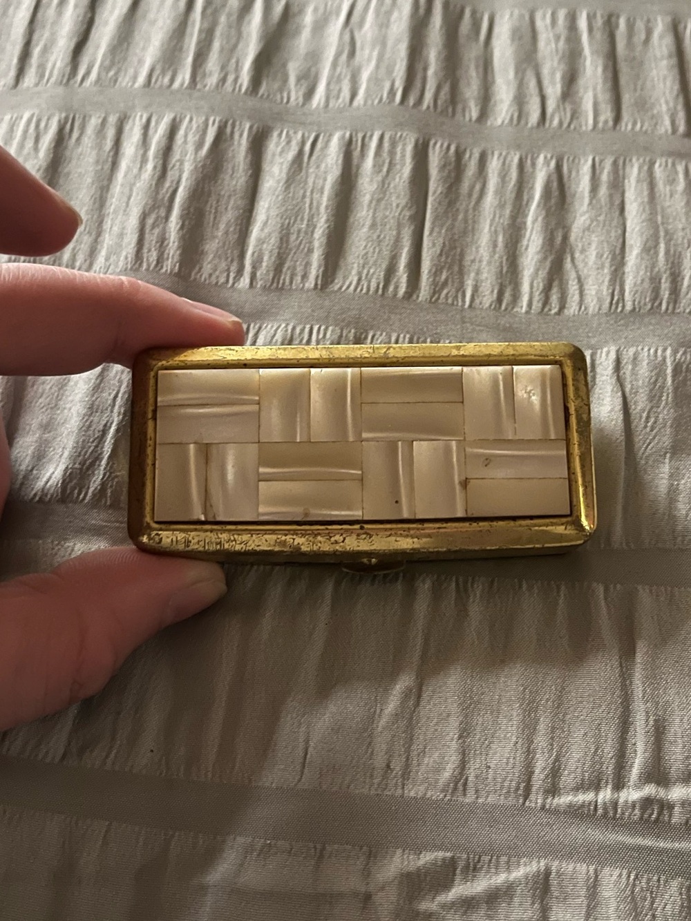 Vintage 1950s Mother Of Pearl Music Box